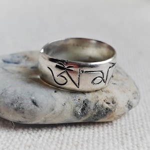 Anello da uomo e da donna - Anello etnico in argento - Nepal Tibet