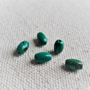 Lot of 5 Ethnic Turquoise Beads - Stone Beads - Nepal Tibet