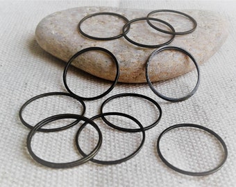 Lot de 10 Anneaux Connecteurs ronds bronze-Apprêts bijoux-Connecteurs bronze