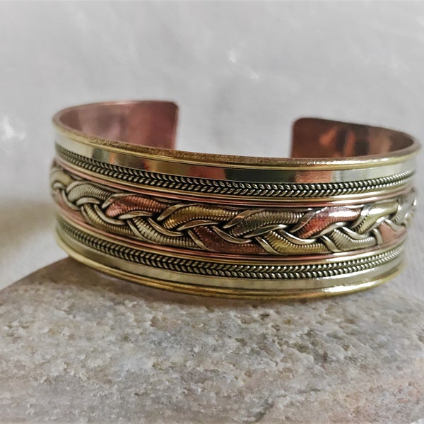 Ethnic cuff bracelet-Nepal Tibet-Men's or Women's Jewelry-Nepalmashop