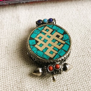 Ciondolo Etnico Portagioie Tibetano Benessere-Mondo Gioielli