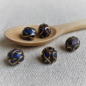 Lot of ethnic beads - Nepal Tibet crafts - Lapis Lazuli pearl - Pearls of the world - Unique creation
