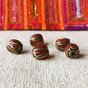 Lot of Ethnic Coral Beads - Nepal Tibet Himalaya - Jewelry Creation