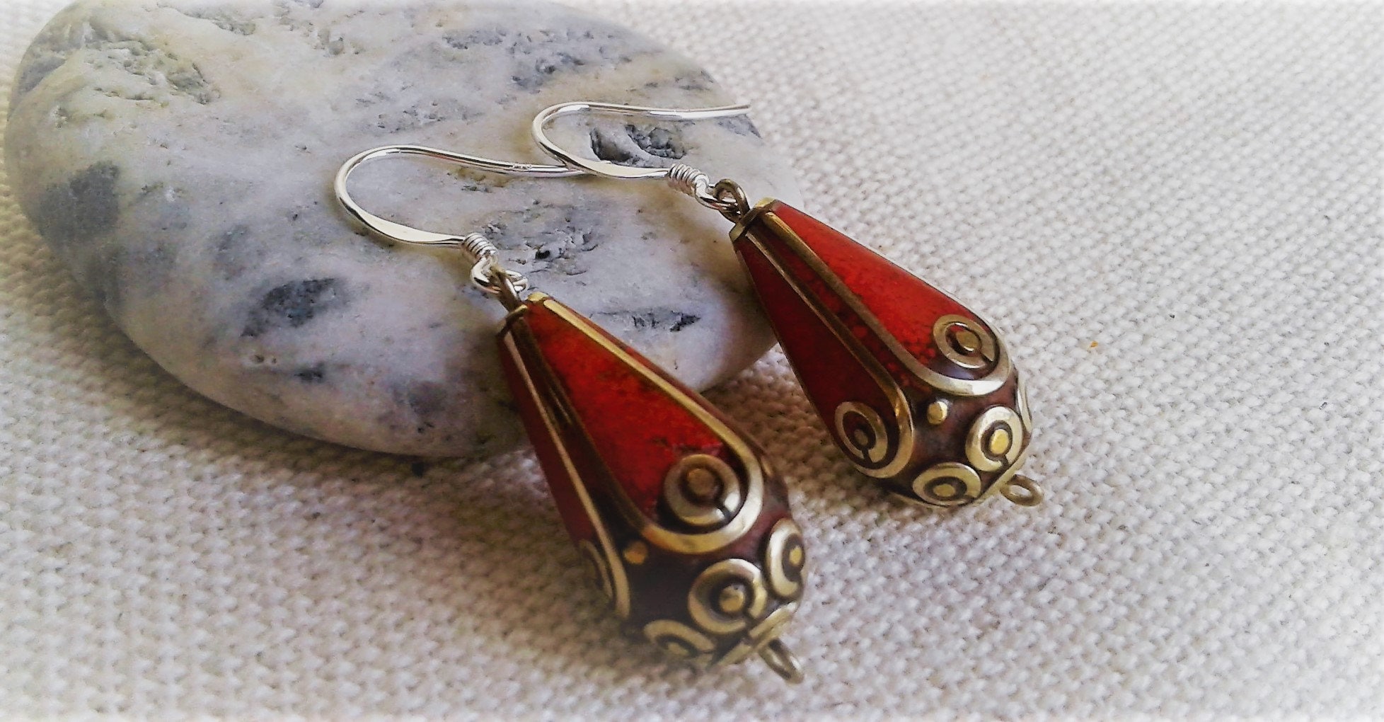 Orecchini In Corallo Rosso - Italia - Foto 2