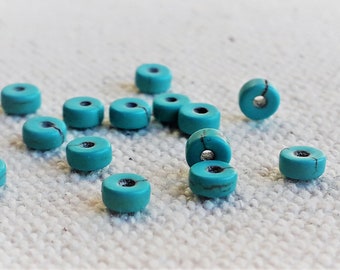 Lot de Perles Rondelle Turquoise 4 mm-Perles Rondelles-Perles du Monde