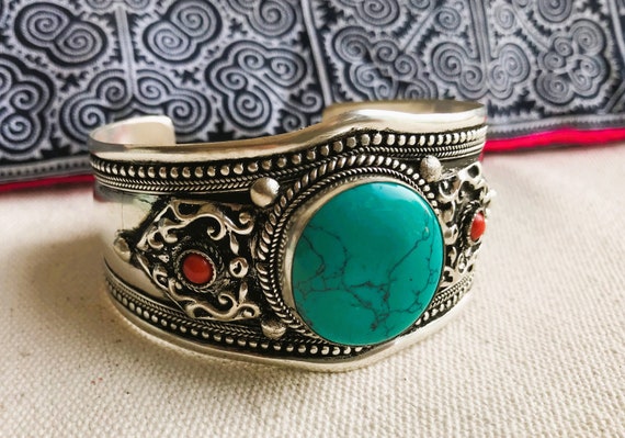 Tuscany Silver Bracciale rigido con pietre di turchese da donna in argento sterling