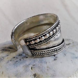 Bague ethnique large-Homme Femme-Népal Tibet image 3