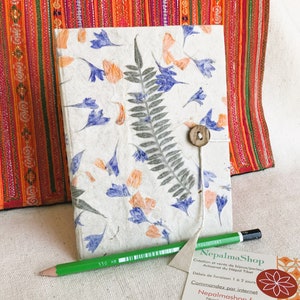 Cuaderno de papel lokta-Artesanías de Nepal-Papel natural artesanal