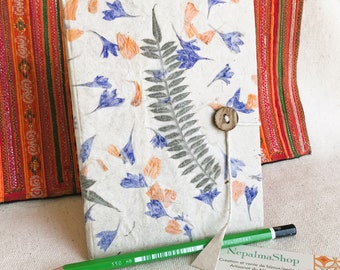 Cuaderno de papel Lokta - Artesanía nepalí - Papel natural hecho a mano