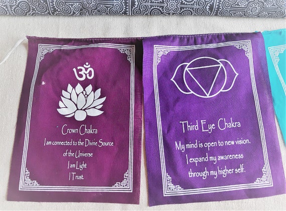 7 Chakra Flags - Nepalese Handicrafts - Zen Yoga Decoration