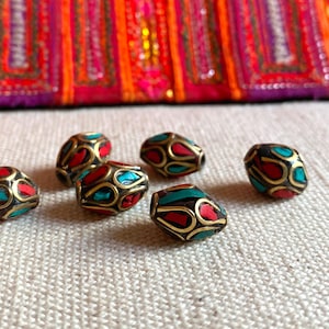 Ethnisches Perlenset – Nepal, Tibet – Türkis, Koralle – Nepalmashop