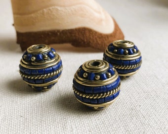 Ethnic Pearl Lapis Lazuli-Handicrafts Nepal Tibet-Pearl of the World