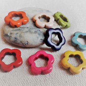 Lot Multicolored ethnic beads-Ethnic flower beads-Beads jewelry creation-Nepalmashop