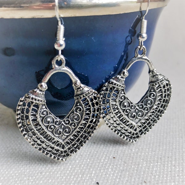 Ethnic earrings Boho-Creoles-Tribal Jewelry