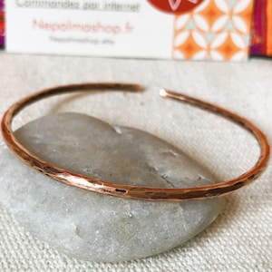 Ethnic Copper Bangle Bracelet - Nepal Tibet Jewelry - Men&#39;s or Women&#39;s Bracelet - Nepalmashop