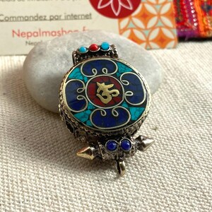 Ethnic Pendant Tibetan Jewelry Box Wellness OM-Nepalmashop