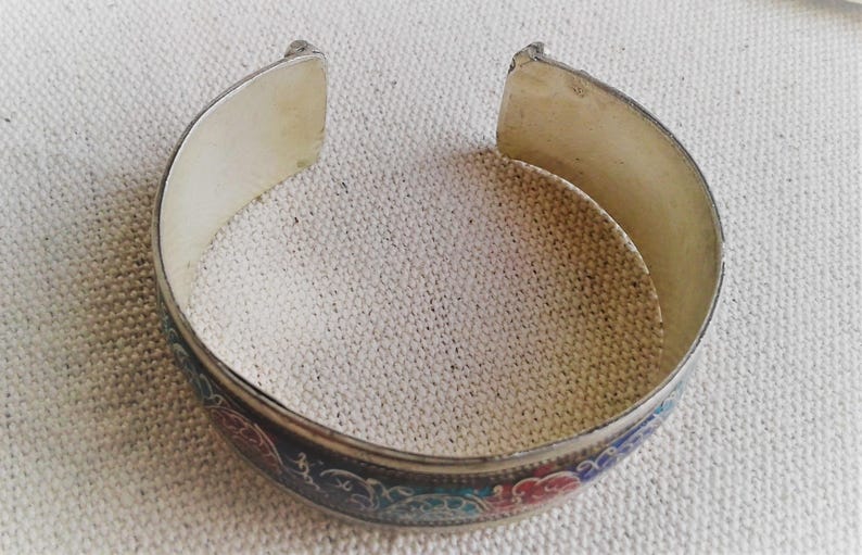 Ethnic cuff bracelet Stone Bracelet Nepal Tibet-Bracelet Cuff Tribal