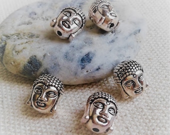 30pcs Argent Antique Or Bouddha Tête Espaceurs Perles Pour Bijoux Making 14 mm 30pcs Argent Antique Or Bouddha Tête Espaceurs Perles Pour Bijoux Making 14 mm