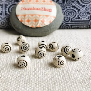 Lote de cuentas de cuerno - Nepal, Tíbet - Cuentas del mundo