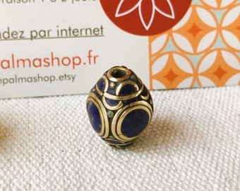 Perle Ethnique-Népal Tibet-Lapis Lazuli-Perle du Monde-Nepalmashop