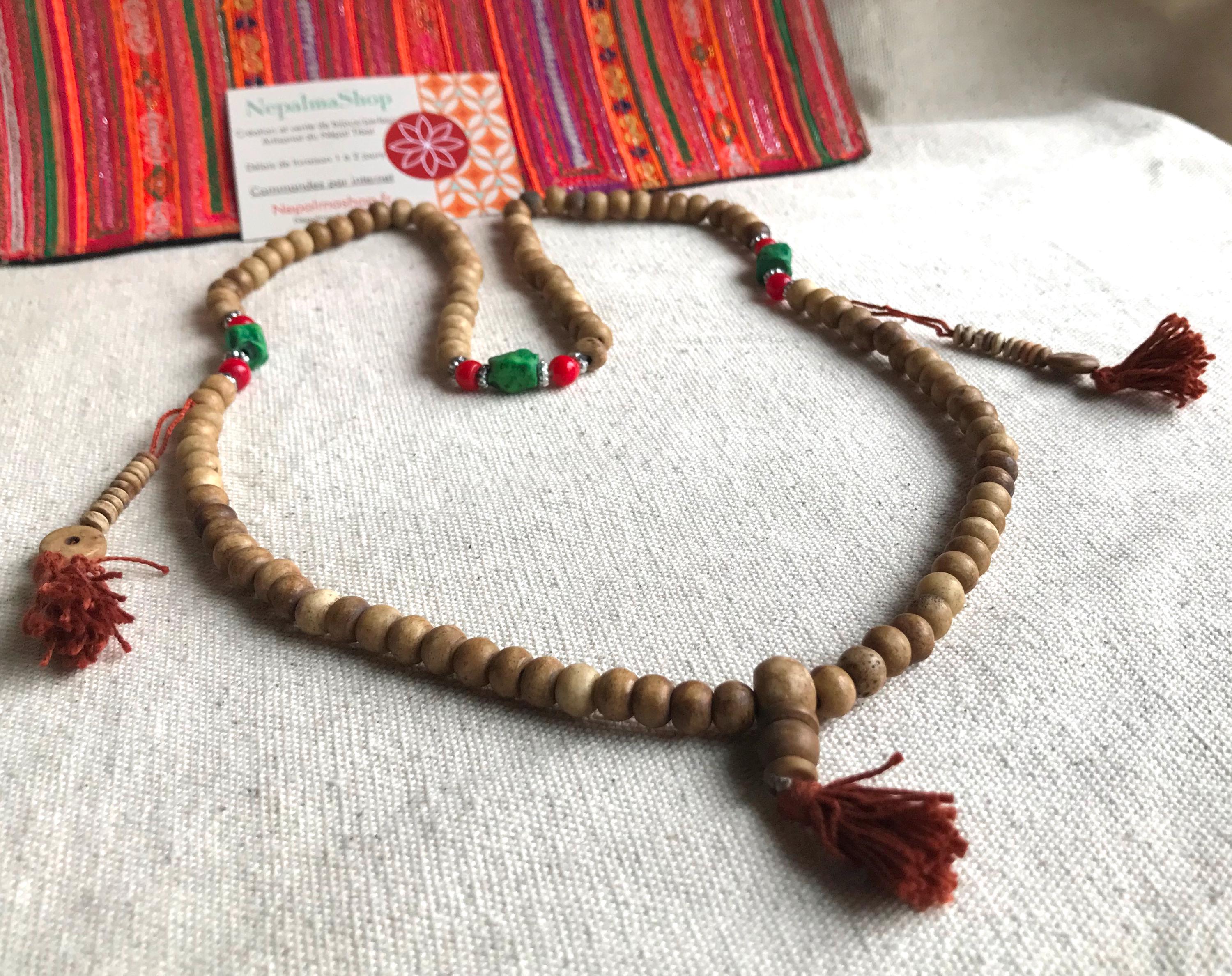 チベットの角型数珠（108珠） - Nepalmashop - Etsy 日本