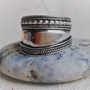 Bague ethnique large-Homme Femme-Népal Tibet image 1