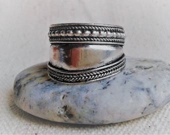 Bague ethnique large-Homme Femme-Népal Tibet