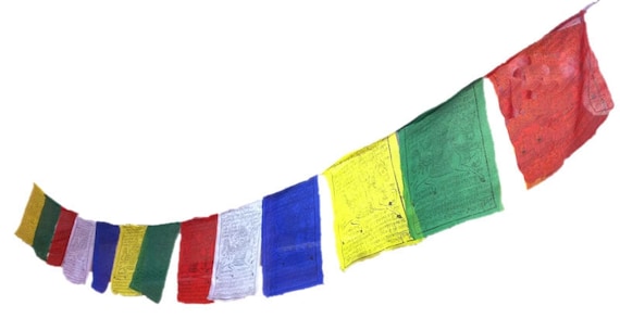 Drapeaux de Prières Tibétains Bouddhistes-Artisanat Népal 