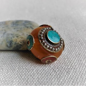 Traditional Nepal Tibet Pearl-Natural Coral Turquoise Pearl-Creation-Nepalmashop