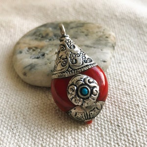 Joyería tibetana nepalí - Colgante étnico - Joyería étnica - Artesanía del mundo