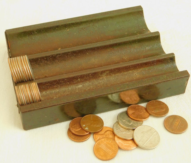 Vintage Abbott Coin Counter Co New York Made In Usa Rusty Etsy - image 0