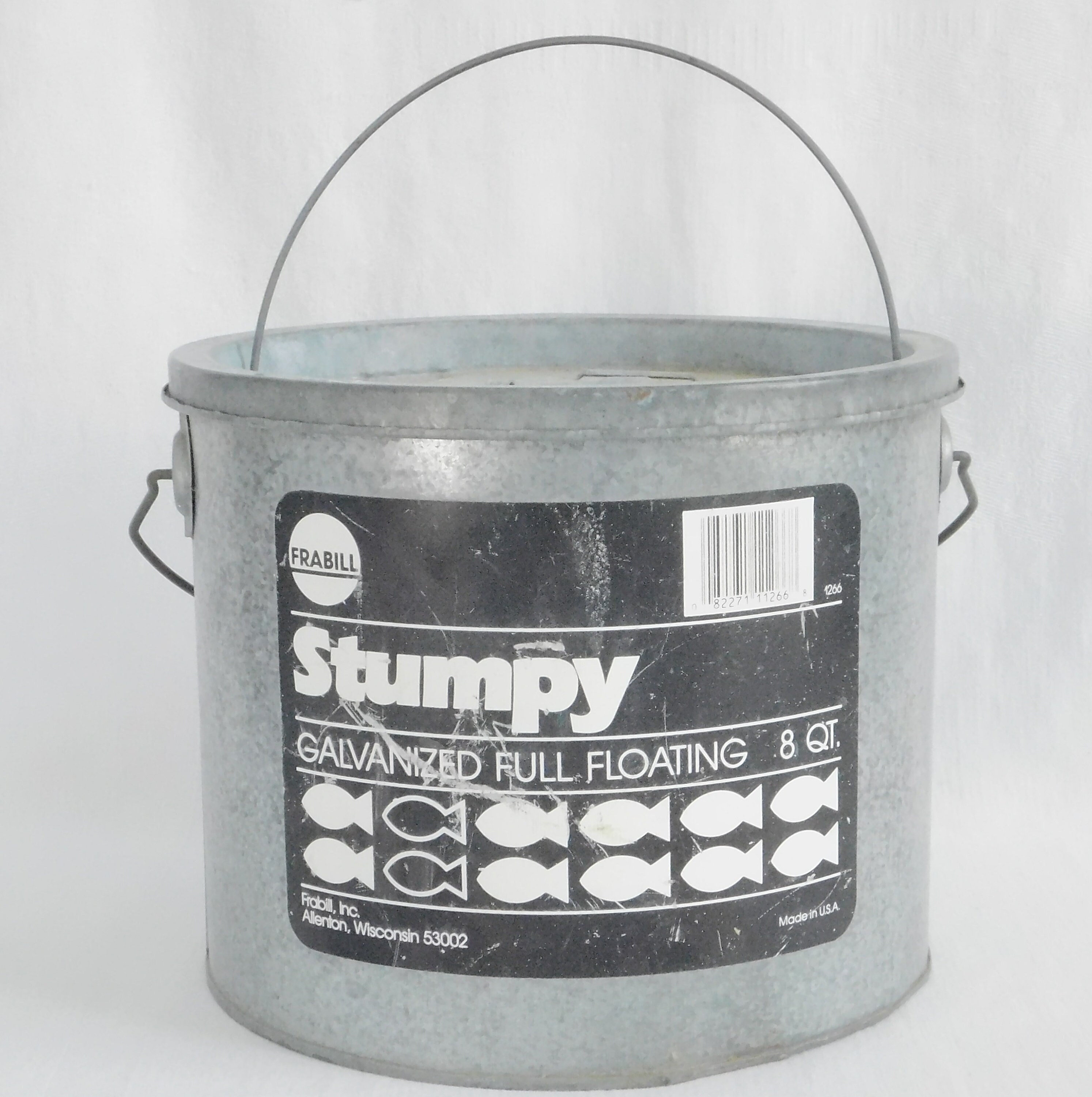 Vintage galvanized minnow bucket by Frabill. Stumpy galvanized Etsy