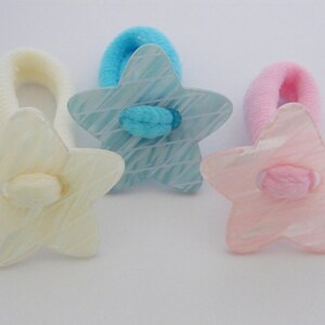 1 Elastische Blume Nacre (anthrazitgrau oder himmelblau) Mädchen Kind