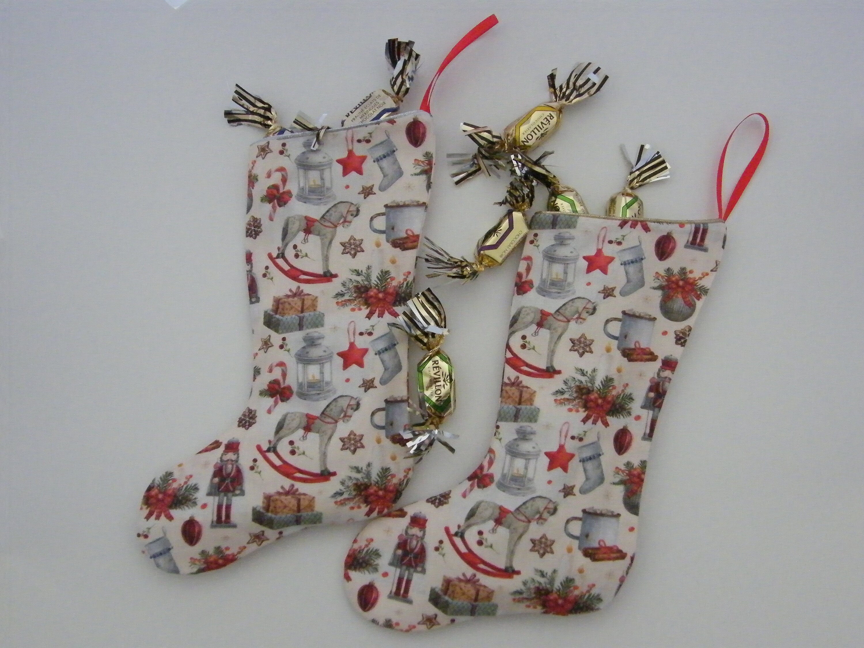 Botte de Noël, Décoration Cheminée, Casse-Noisette, Cheval à Bascule