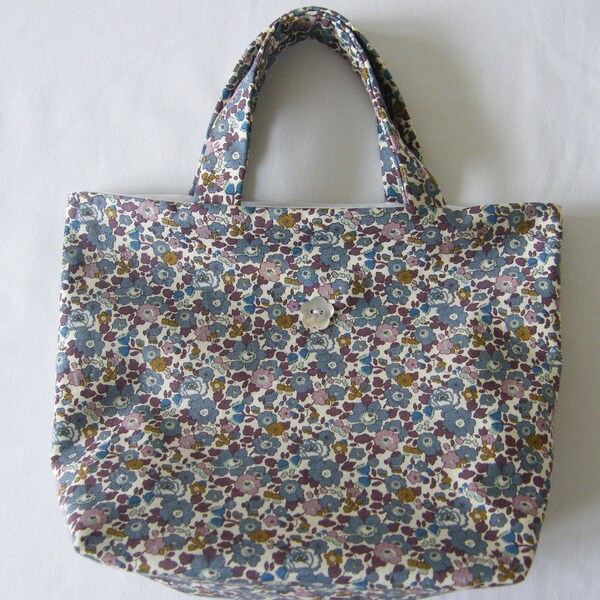 Sac LIBERTY Betsy Ann figue (au choix) bouton fleur nacre