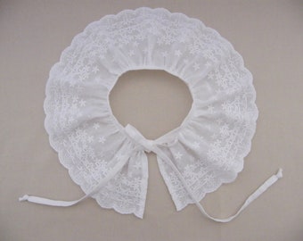 Large removable collar, English embroidery, lace, 6/12/18 months 2/4/6/8/10 years