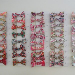 4 Barrettes crocodile LIBERTY, Elastiques, Betsy, Capel, d'Anjo, Wiltshire, Mitsi, Bozenka ou cotonnade image 3