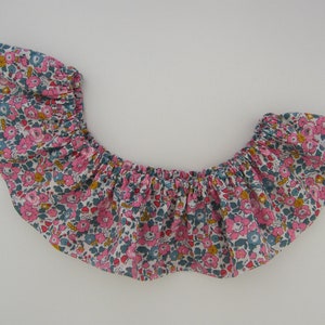 Removable cotton Pierrot collar, LIBERTY Betsy porcelain your choice 1/3/6/9/12/18 months 2/3/4/6/8/10 years Woman Photo 2