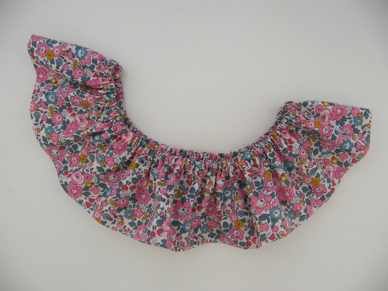 Removable cotton Pierrot collar, LIBERTY Betsy porcelain your choice 1/3/6/9/12/18 months 2/3/4/6/8/10 years Woman Photo 2