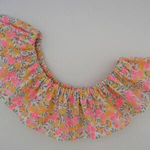 Removable cotton Pierrot collar, LIBERTY Betsy porcelain your choice 1/3/6/9/12/18 months 2/3/4/6/8/10 years Woman Photo 3