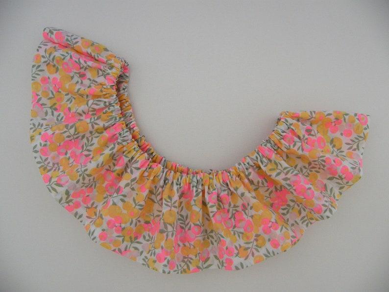 Removable cotton Pierrot collar, LIBERTY Betsy porcelain your choice 1/3/6/9/12/18 months 2/3/4/6/8/10 years Woman Photo 3