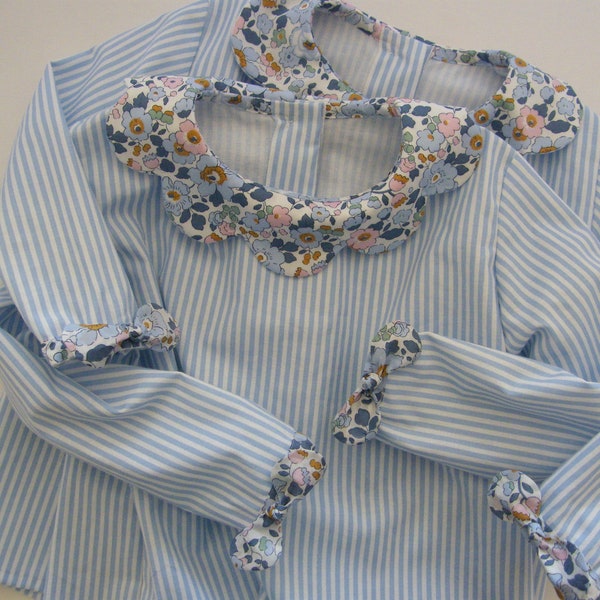 Blouse Liberty Girl, Betsy blue denim 2/3/4/5/6 years