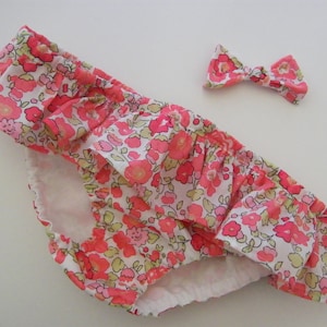 Maillot de bain doublé LIBERTY Betsy Peach volant 12/18 mois 2/3/4/5/6/8/10 ans image 3