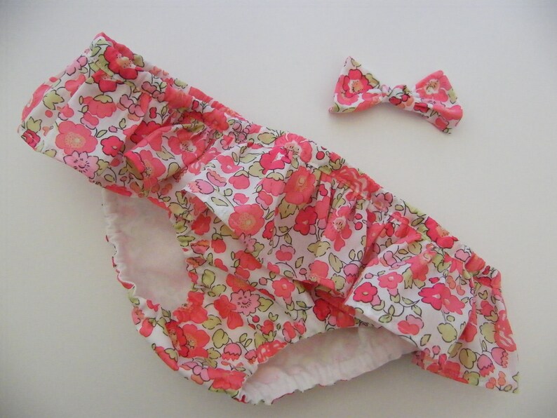 Maillot de bain doublé LIBERTY Betsy Peach volant 12/18 mois 2/3/4/5/6/8/10 ans image 3