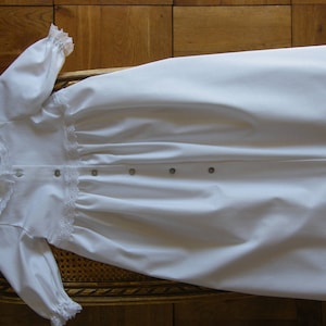 Robe de baptême rétro, Béguin de Baptême, personnalisable, dentelle, cérémonie 1/3/6/12/18 mois 2 ans. image 8