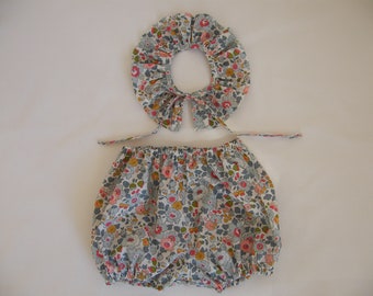 Set Pierrot neck Bloomer LIBERTY Betsy porcelain birth 1/3/6/9/12/18 months 2/3 years