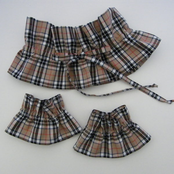 Col victorien Tartan, Liberty, plumetis, et manchettes, femme