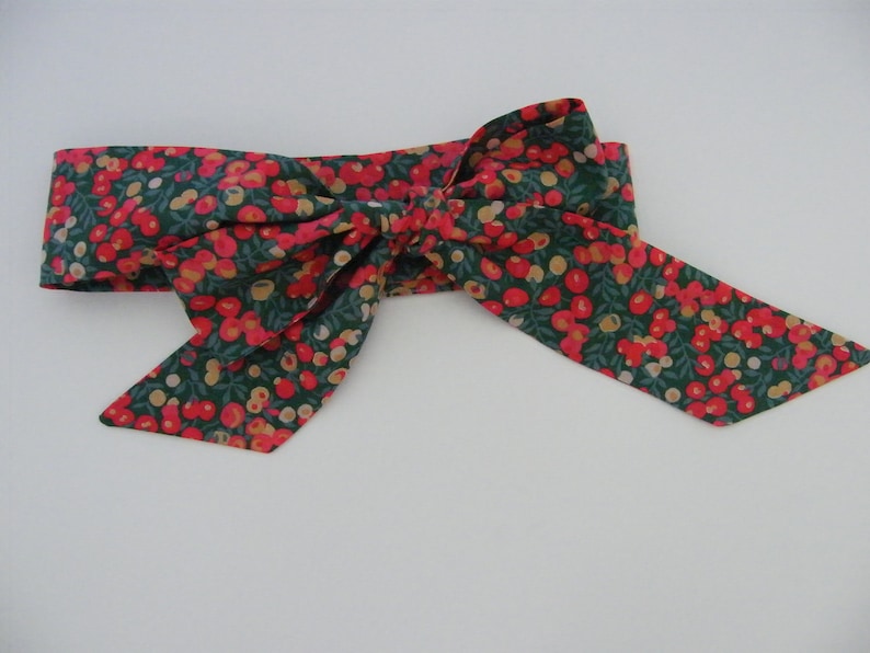 Ceinture, Bandeau, Headband, Foulchie LIBERTY Wiltshire Or/rouge/vert, Femme, au choix image 1