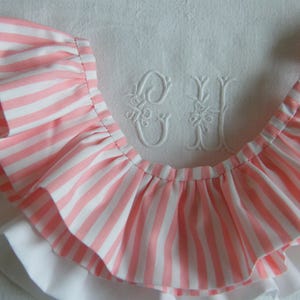 Removable pierrot collar, woman, child, blue striped, light grey, to choose from LIBERTY or cotton image 3
