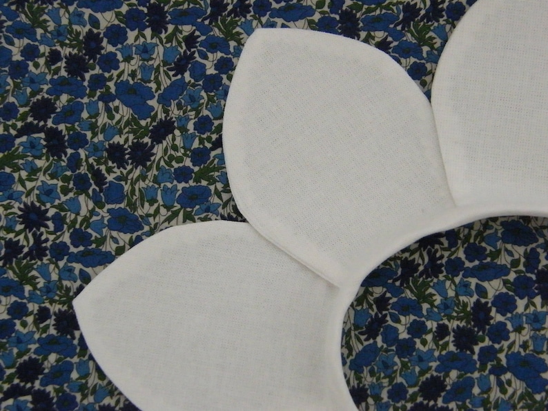 Cuello de pétalos de algodón blanco extraíble Oeko-Tex 12 meses 2/4/6/8/10 años imagen 2